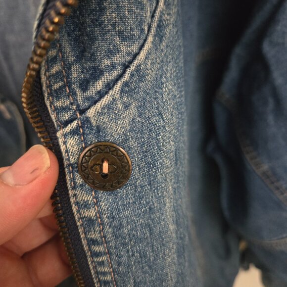Rafi Size 44 Paperbag Hem Denim Jacket (30 PTP) - Picture 4 of 14